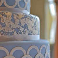 Wedgwood Blue & Silver Wedding Cake