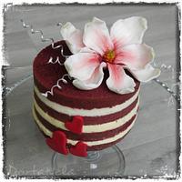 Naked Cake with Magnolia