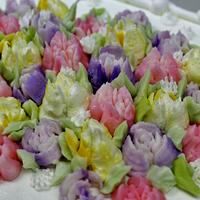 Russian tip flower cake buttercream