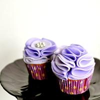 Ruffled Flower Cupcakes
