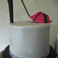 16th Bling & shoe cake