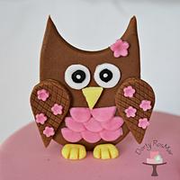 First Birthday Owl Cake