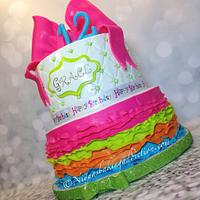 Colorful Ruffle Cake
