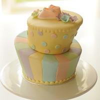 Baby´s Pastel Stripes Cake