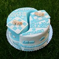 Christening cake for boys