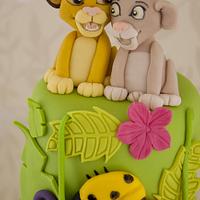 Lion King Hakuna Matata Wedding Cake