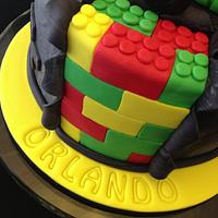 Batman & Robin Lego Cake
