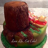 Pooh & friends wedding cake 