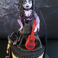 Gothic steampunk music cake