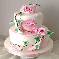 Ivy Rose Christening cake 