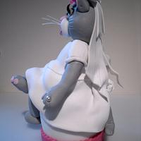 Pussy cat wedding cake topper