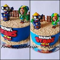Brawl stars themed cake 