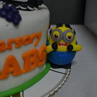 minions anniversary cake