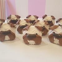 Cute little bulldog pup cakes 