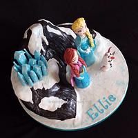 Frozen theme cake