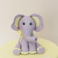 Gender Neutral Elephant Baby Shower cake