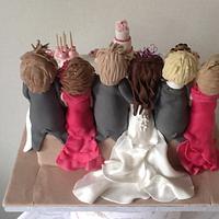 Wedding top table character cake