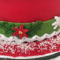 Xmas candle cake 