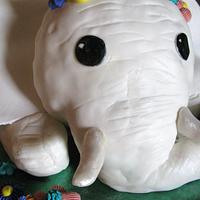 White baby elephant