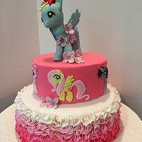 Rainbow Dash Birthday Cake 