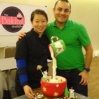 "Sharon Wee" Milk Jug Cake "with a Christmas twist" (Master Class - Doha Nov 2014)