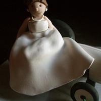 Bride Awaiting Her Groom Cake Topper