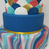 Blue Waves - Decorated Cake by Tascha's Cakes - CakesDecor