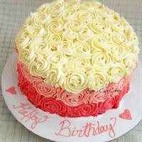 Ombre Rosettes Cake
