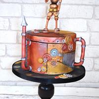 Steampunk Robot Cake