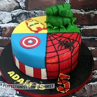 Adam - Superheroes Birthday Cake
