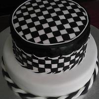 Black & White Checker Cake