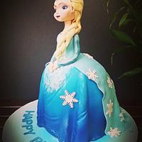 Sculpted Elsa Cake