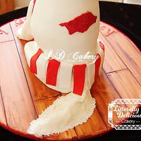 Cheerleader-Bichon Frise cake