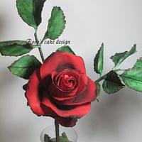 stephanotis, lovely red roses in hum paste