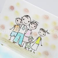 Family portrait cake
