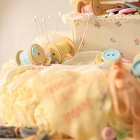 Sewing theme cake 