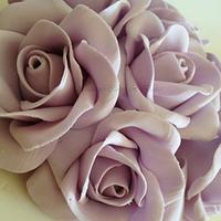 Lavender Rose Wedding Cake
