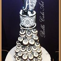 40th birthday Cupcake Tower