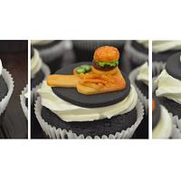 Chef cupcake, miniature foods.