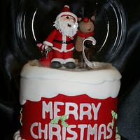 Christmas "snow globe" cake