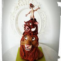 hakuna mata - sculpted cake