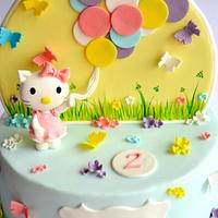 Double cake: Hello Kitty and Dusty :) 