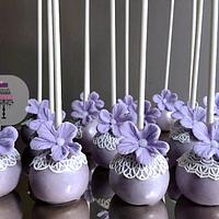 Lilac Wedding Cake and Cake Pops