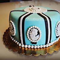 Tiffany Blue Cameo cake