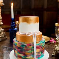 Painterly Style Wedding Cake