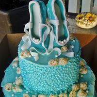 Ballet sea shell tiered cake