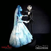 Topper With Corpse Bride And The Nightmare Before Cakesdecor