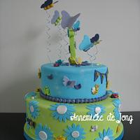 Spring - butterfly & bugs cake