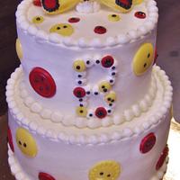 Buttercream Buttons and Bowtie cake