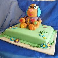 Cake with fisher price talking dog